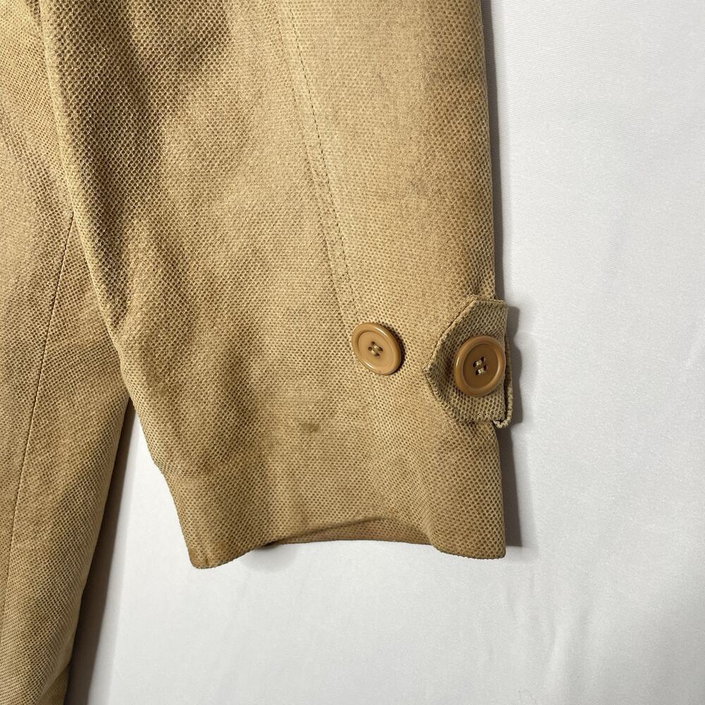 Newport News Easy Style Leather Car Coat Womens XL Camel Tan Textured Y2K - Picture 8 of 12